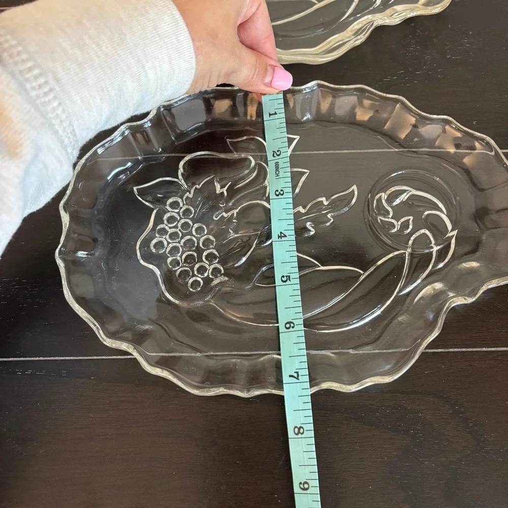Vintage Federal Glass Cornecopia Luncheon Plates | Set of 2 Plates Only‎